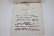 1957 Masters Tournament Golf Writers Association Information Packet