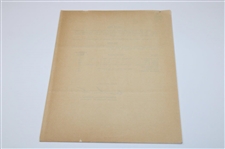 1957 Masters Tournament Golf Writers Association Information Packet
