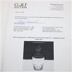 Mark Calcavecchia's 1989 Masters Tournament Hole No. 13 Steuben Crystal Eagle Glass