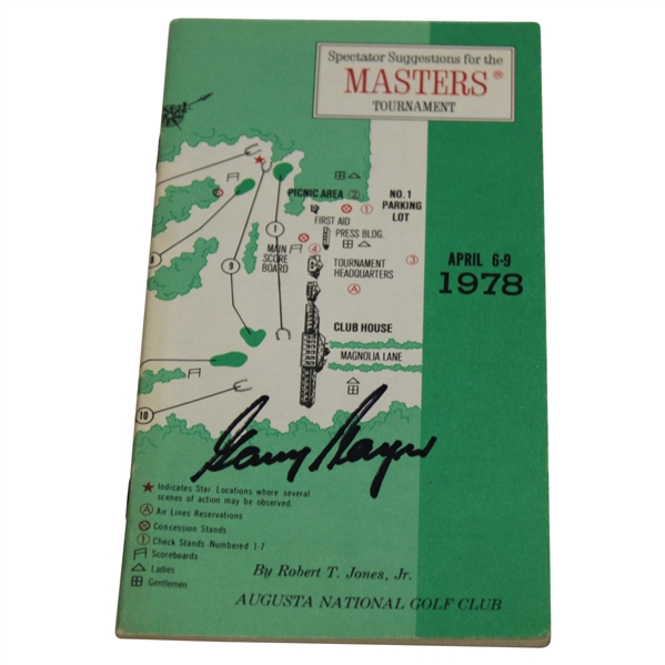Gary Player Signed 1978 Masters Tournament Spectator Guide JSA ALOA