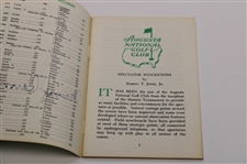 Tommy Aaron Signed 1973 Masters Tournament Spectator Guide JSA ALOA