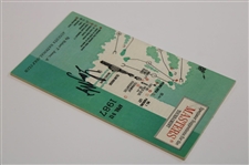 Larry Mize Signed 1987 Masters Tournament Spectator Guide JSA ALOA