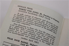 Larry Mize Signed 1987 Masters Tournament Spectator Guide JSA ALOA