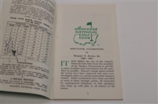 Larry Mize Signed 1987 Masters Tournament Spectator Guide JSA ALOA