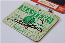 Bernhard Langer Signed 1985 & 1993 Masters Tournament SERIES Badges JSA ALOA