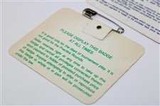 Bernhard Langer Signed 1985 & 1993 Masters Tournament SERIES Badges JSA ALOA