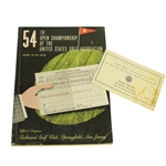 Ed Furgol Signed 1954 US Open at Baltusrol GC Program w/Scorecard JSA ALOA