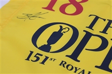 Brian Harman Signed 2023 Open Championship at Royal Liverpool Flag JSA ALOA