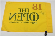 Brian Harman Signed 2023 Open Championship at Royal Liverpool Flag JSA ALOA