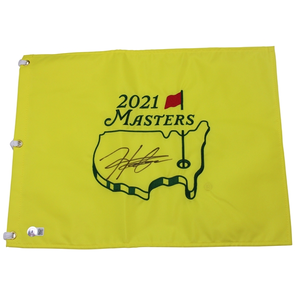 Hideki Matsuyama Signed 2021 Masters Tournament Embroidered Flag BGS #WN84884