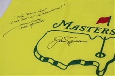 Jack Nicklaus & Jim Nantz Signed Masters Flag w/ 'The Bear...Hibernation 1986 Masters' JSA ALOA