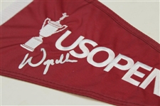Wyndham Clark Twice Signed Undated US Open at LACC Double Pennant Flag JSA ALOA