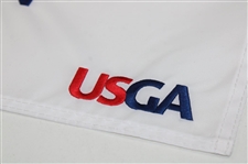 Wyndham Clark Signed 2023 USA Open at LA Country Club Embroidered Flag JSA ALOA