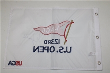 Wyndham Clark Signed 2023 USA Open at LA Country Club Embroidered Flag JSA ALOA