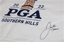 Justin Thomas Signed 2022 PGA Championship at Southern Embroidered Hills Flag JSA ALOA
