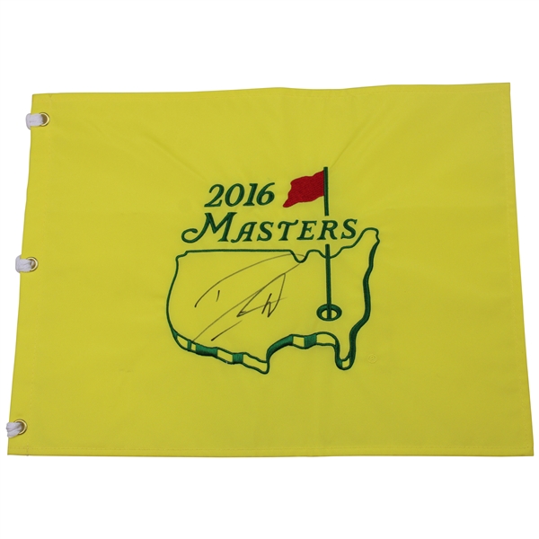 Danny Willet Signed 2016 Masters Embroidered Tournament Flag JSA ALOA
