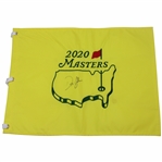 Dustin Johnson Signed 2020 Masters Embroidered Tournament Flag JSA ALOA