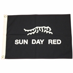 Tiger Woods Brand Sun Day Red Black with White Embroidered Flag