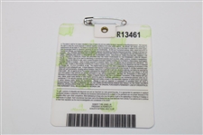 Zach Johnson Signed 2007 Masters Tournament Series Badge #R13461 JSA ALOA