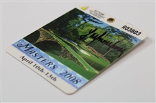 Trevor Immelman Signed 2008 Masters Tournament Series Badge #R03803 JSA ALOA