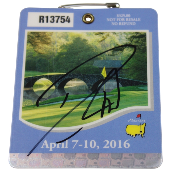 Danny Willett Signed 2016 Masters Tournament Series Badge #R13754 JSA ALOA