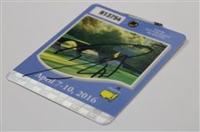 Danny Willett Signed 2016 Masters Tournament Series Badge #R13754 JSA ALOA