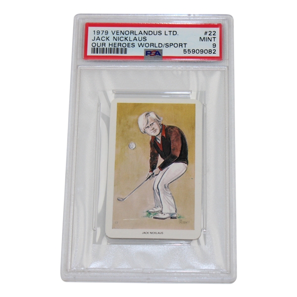 Jack Nicklaus 1979 Venorlandus Ltd. Our Heroes World/Sport Card PSA Mint 9