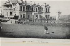 1901 Tom Morris & St. Andrews Club House Post Card & Framed Photo