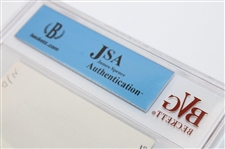 Byron Nelson Signed 3x5 Index Card Beckett Authentic #0006657811 JSA #X09099