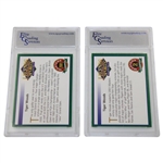Tiger Woods 2001 Legends Masters New Grand Slam & Green Jacket Cards ECS Gem MT 10