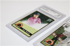 Tiger Woods 2001 Legends Masters 3 Championships & Players Championship Cards ECS Gem MT 10