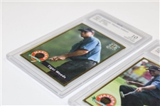 Tiger Woods 2001 Legends Masters Ultimate Prize, 4th Best Masters & 6.18.00 Cards ECS Gem MT 10