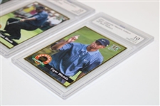 Tiger Woods 2001 Legends Masters Ultimate Prize, 4th Best Masters & 6.18.00 Cards ECS Gem MT 10