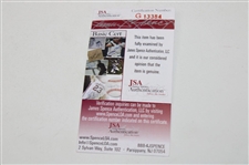 Larry Mize Signed 2009 Masters Embroidered Flag with Year Won Notation & Scripture JSA #G13384