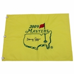 Tommy Aaron Signed 2009 Masters Embroidered Flag with Year Won Notation JSA ALOA