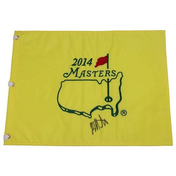 Bubba Watson Signed 2014 Masters Embroidered Flag JSA ALOA