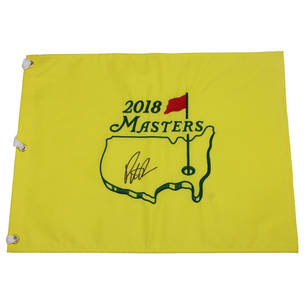 Patrick Reed Signed 2018 Masters Tournament Embroidered Flag JSA ALOA