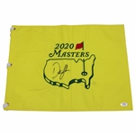 Dustin Johnson Signed 2020 Masters Tournament Embroidered Flag PSA #AL44950