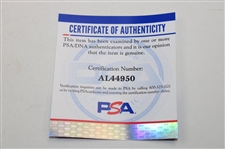 Dustin Johnson Signed 2020 Masters Tournament Embroidered Flag PSA #AL44950
