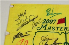 Big Three & Other Past Champions Signed 2007 Masters Tournament Embroidered Flag JSA ALOA