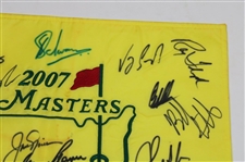 Big Three & Other Past Champions Signed 2007 Masters Tournament Embroidered Flag JSA ALOA