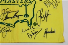 Big Three & Other Past Champions Signed 2007 Masters Tournament Embroidered Flag JSA ALOA