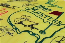 Big Three & Other Past Champions Signed 2007 Masters Tournament Embroidered Flag JSA ALOA