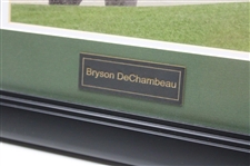 Bryson DeChambeau Signed Bunker Shot Photo - Framed w/Nameplate JSA ALOA