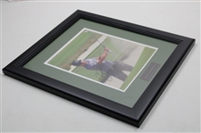 Bryson DeChambeau Signed Bunker Shot Photo - Framed w/Nameplate JSA ALOA