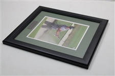 Bryson DeChambeau Signed Bunker Shot Photo - Framed w/Nameplate JSA ALOA