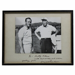 President Dwight D. Eisenhower Signed Matted Photo w/Palmer - to Patty Aikens JSA ALOA