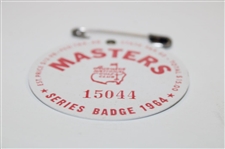 1964 Masters Tournament SERIES Badge #15044 - Arnold Palmer Winner
