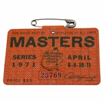 1971 Masters Tournament SERIES Badge #25769 - Charles Coody Winner