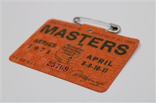 1971 Masters Tournament SERIES Badge #25769 - Charles Coody Winner